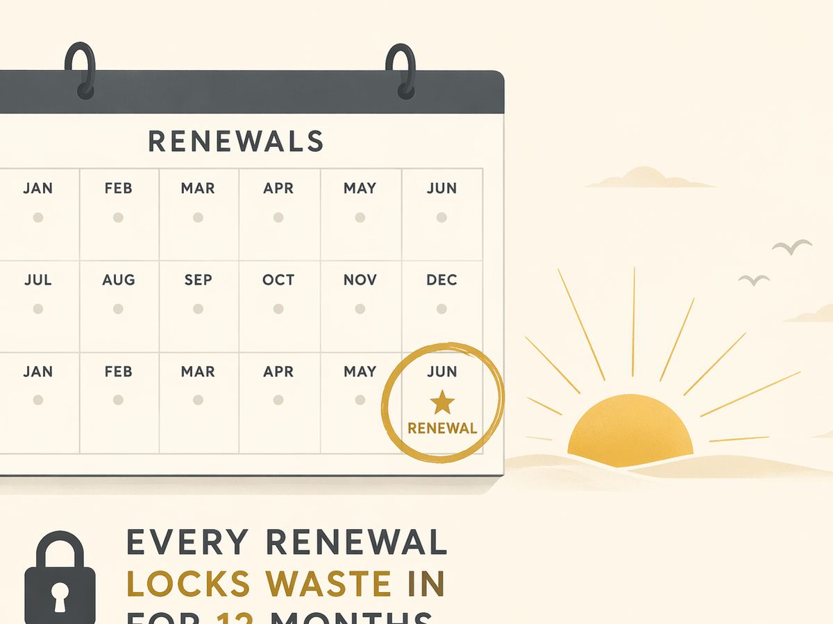 Renewal date circled on a calendar
